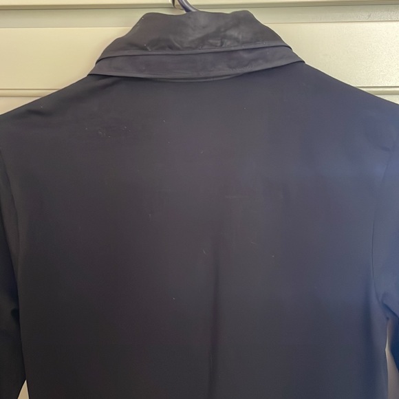 ANNE FONTAINE Patsy Shirt Black Jersey with Bell-Sleeve Ruffle - Picture 10 of 10